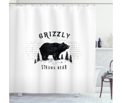 Strong Wild Animal Forest Shower Curtain
