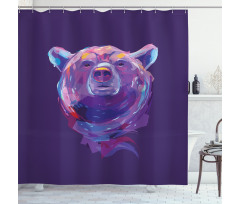 Mascot Face Brushstrokes Shower Curtain