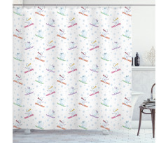 Funny Polar Teddy Bears Shower Curtain