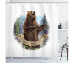 Angry Carnivore Mammal Shower Curtain