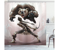 Mythological Scene Concept Shower Curtain