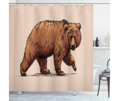 Ink Art Wildlife Beast Shower Curtain