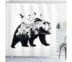 Wildlife Mammal Silhouette Shower Curtain