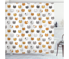 Happy Funny Kittens Shower Curtain