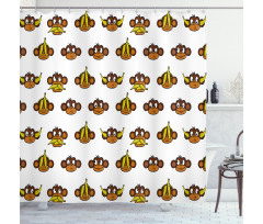 Funny Monkeys Bananas Shower Curtain