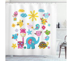 Dancing Characters Shower Curtain