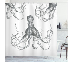 Animal Tentacles Marine Shower Curtain