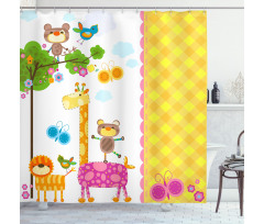 Butterflies Tree Blooms Shower Curtain