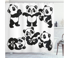 Playful Panda Bear Zoo Shower Curtain