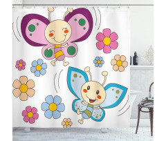 Baby Butterfly Couple Shower Curtain