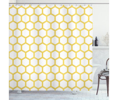Hexagonal Comb Shower Curtain