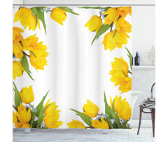 Yellow Tulips Shower Curtain