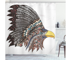 Tribal Feathered Hippie Shower Curtain