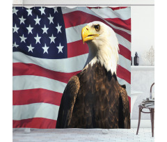 US Flag Country Shower Curtain