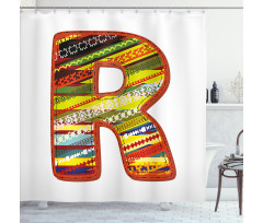 R Aztec Tribal Shower Curtain