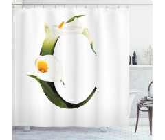 Calla Lilly Flower Shower Curtain