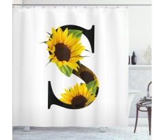 Sunflower Art Design Shower Curtain