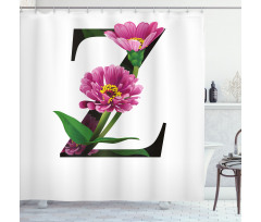 Zinnia Petals Leaves Z Shower Curtain