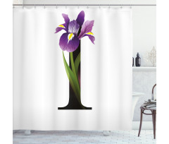 Iris Flowers Capital I Shower Curtain
