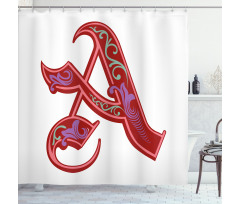 Classic Ornate Initial Shower Curtain