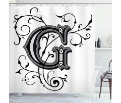 G Font Shower Curtain