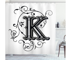 Illustrious Uppercase Shower Curtain