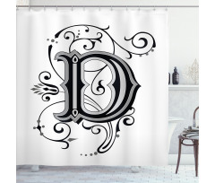D Medieval Art Shower Curtain