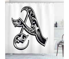 Soft Curved Lines Shower Curtain