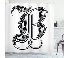 Classic Font Shower Curtain