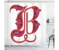 Gothic Abstract B Sign Shower Curtain