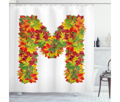 Fall Elements Capital Shower Curtain