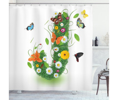 Butterfly Flourish Shower Curtain