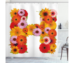 Summer Vibes Letter Shower Curtain