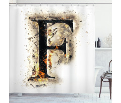 Aflame F Latin Shower Curtain