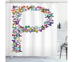 Animal World Alphabet Shower Curtain