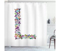 Vibrant Colored Animal Shower Curtain