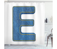 Denim Blue Jeans E Shower Curtain