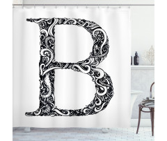 Abstract Swirls Design Shower Curtain
