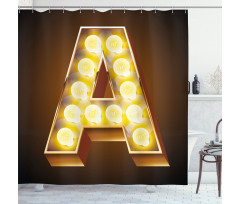 First Letter ABC Design Shower Curtain