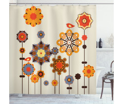 Eastern Floral Design Shower Curtain