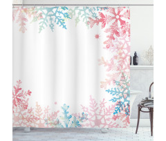 Winter Inspired Pastel Shower Curtain