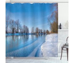 Freezing Weather Sky Shower Curtain