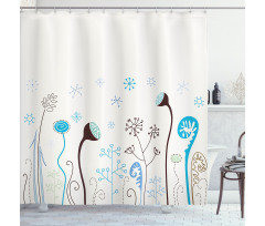 Seasonal Flowers Shower Curtain