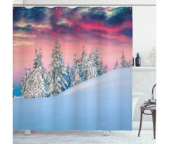 Idyllic Scene Mountains Shower Curtain