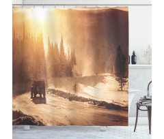 Colorado Mountain Road Shower Curtain