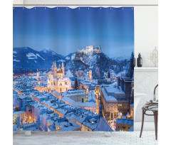 Historic City Salzburg Shower Curtain