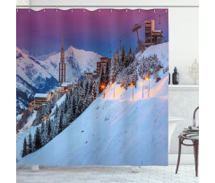 Majestic Sunrice Ski Shower Curtain