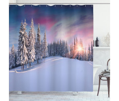 Idyllic Serene Panorama Shower Curtain