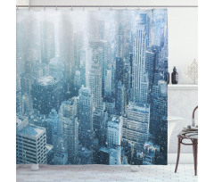 Snow in New York City Shower Curtain
