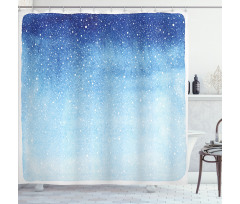 Watercolor Shades Xmas Shower Curtain